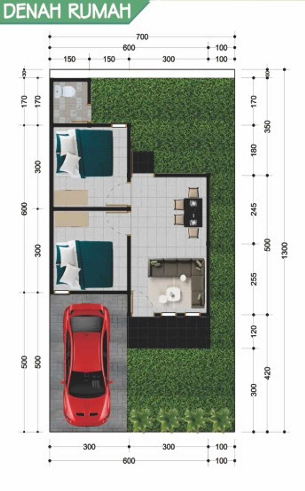 foto denah rumah tipe 36 perumahan GREEN ANUGERAH REGENCY 3