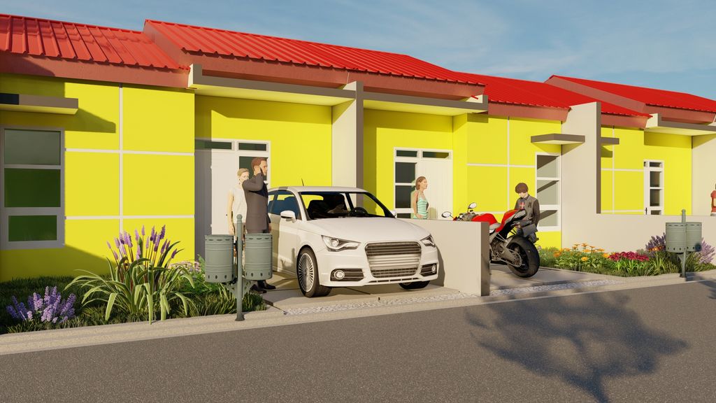 foto tampak rumah tipe 36/72 156 perumahan DREAM HOUSE RESIDENCE