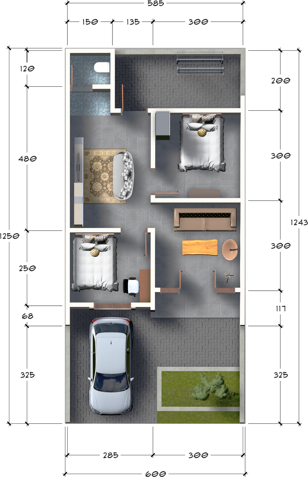 foto denah rumah tipe 36 perumahan HILAL RESIDENCE
