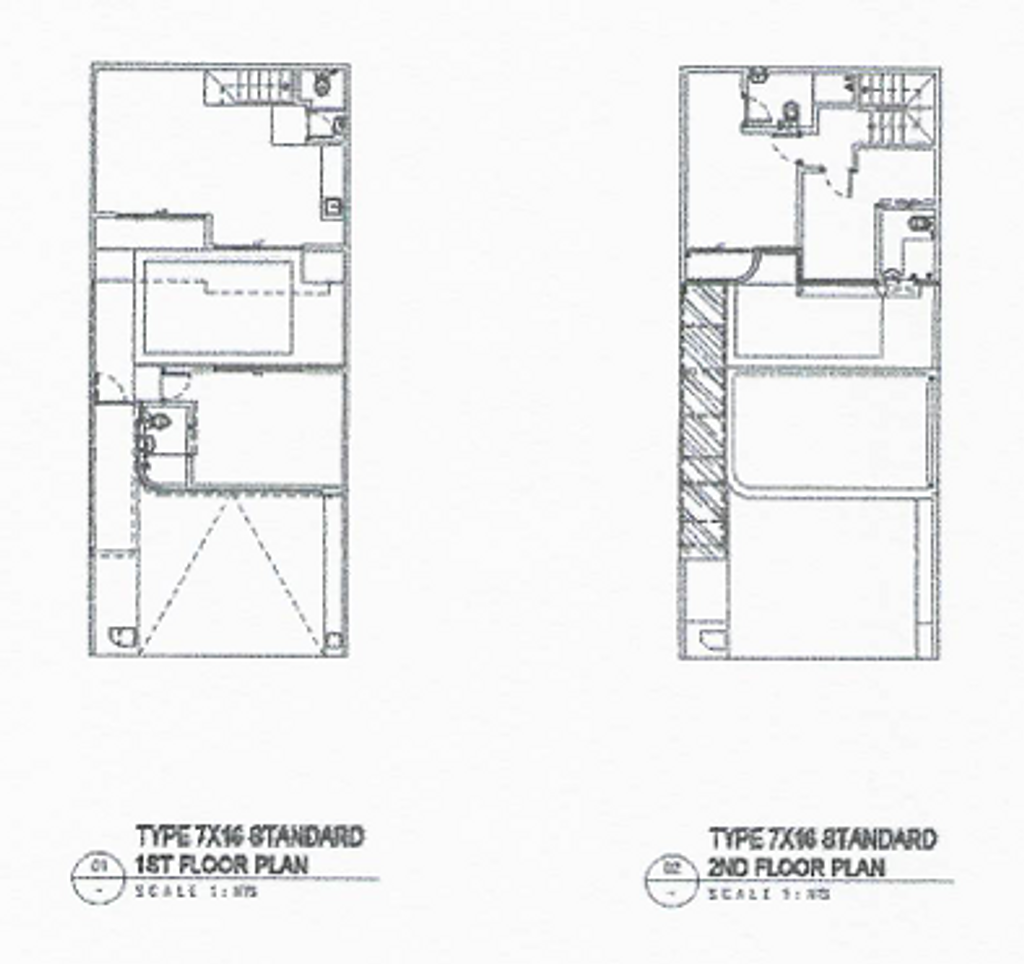 foto denah rumah tipe Tilia The Courtyard E-16 perumahan Shila At Sawangan