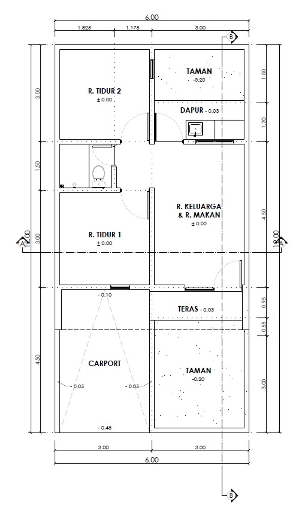 foto denah rumah tipe CEDAR perumahan GARDENVILLE RESIDENCE