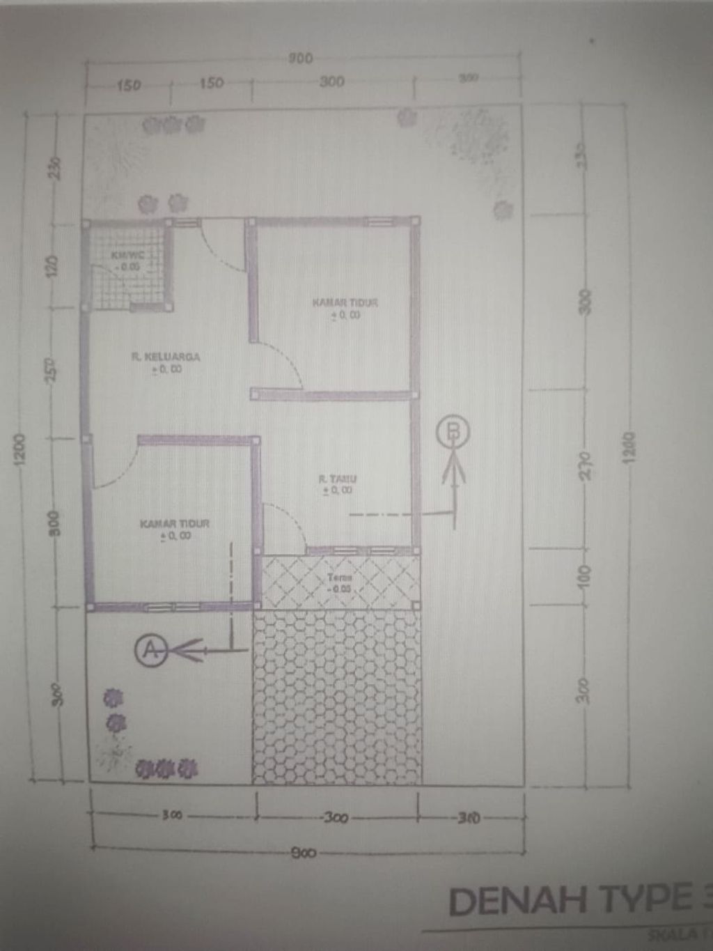 foto denah rumah tipe 36 perumahan DENETA RESIDENCE 3