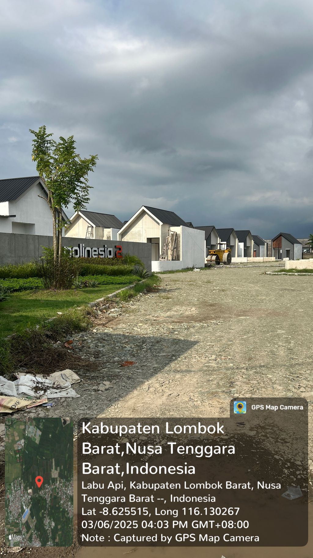 foto posisi tengah perumahan POLINESIA Tahap 2 (Zona I)