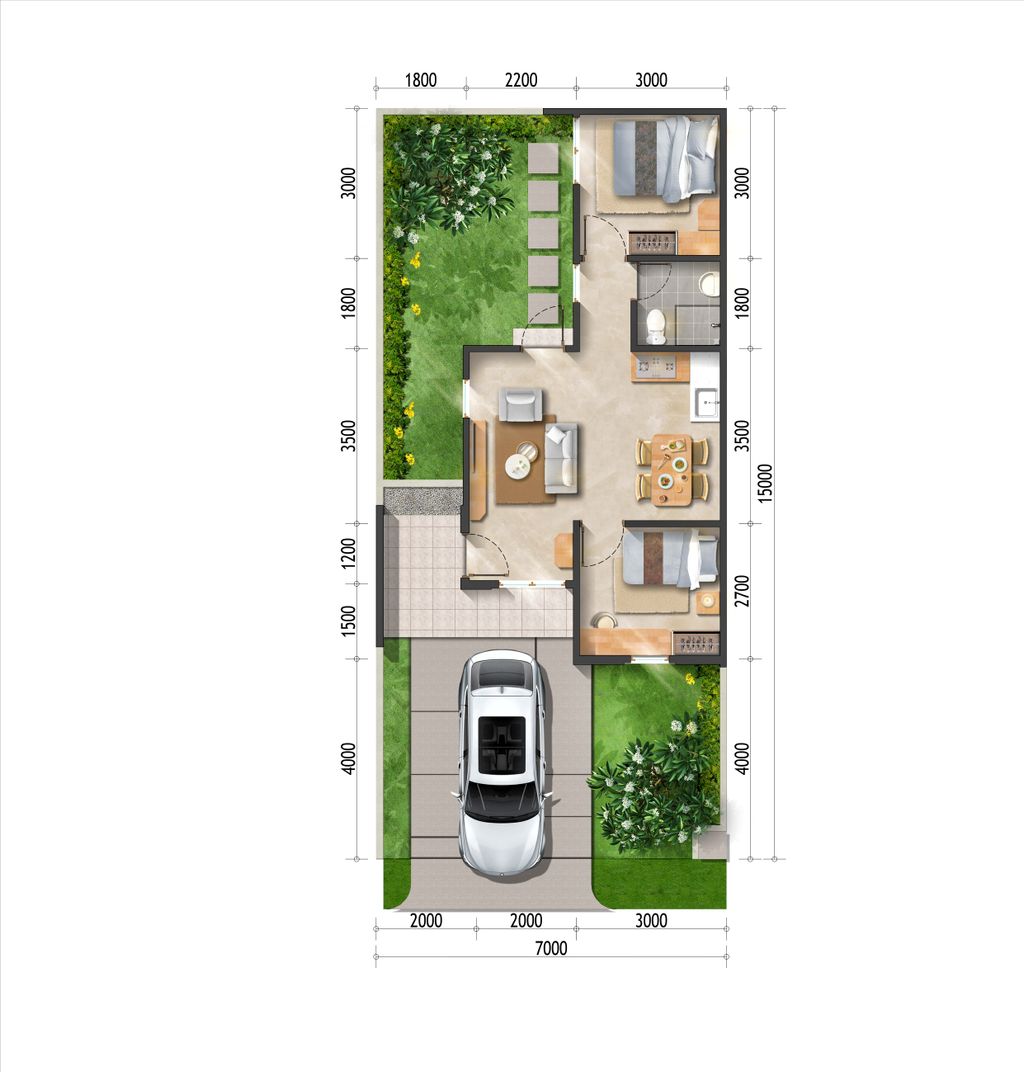 foto denah rumah tipe Asoka perumahan CitraRaya City Cluster Park Avenue