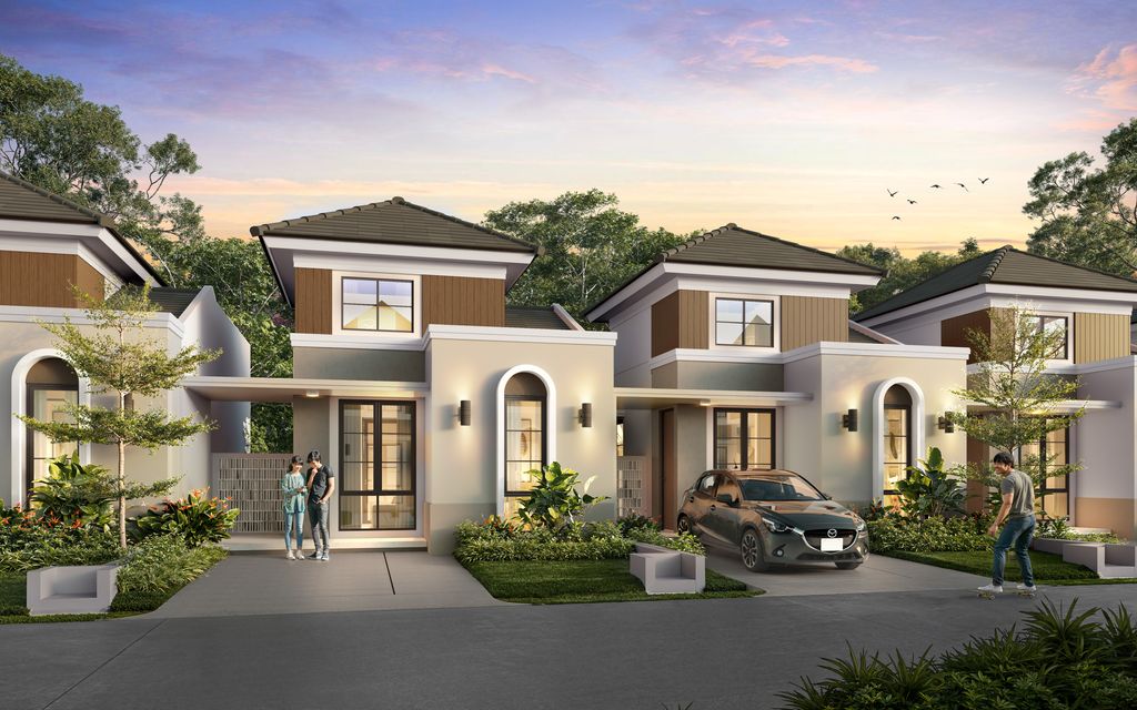 foto tampak rumah tipe Asoka perumahan CitraRaya City Cluster Park Avenue