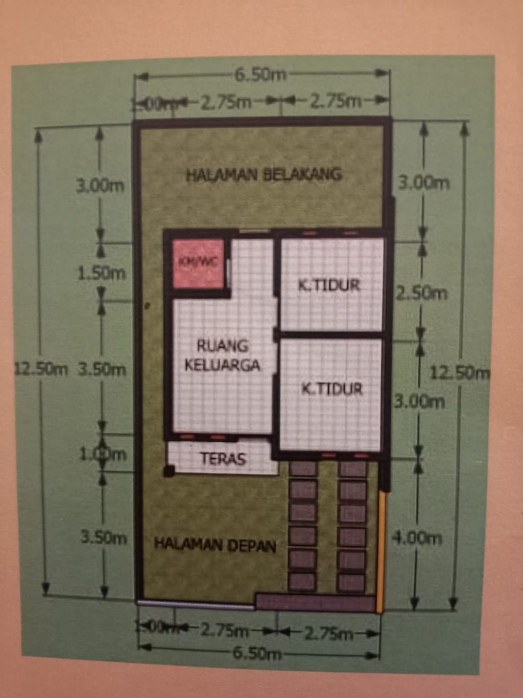 foto denah rumah tipe 32 perumahan GRAHA MANASA