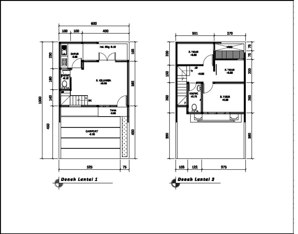 foto denah rumah tipe 55 New Compact HC Classic (3KT)  (671) perumahan G-Land Arcadia Buahbatu