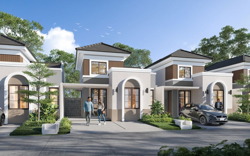 foto tampak rumah tipe Agathis perumahan CitraRaya City Cluster Park Avenue