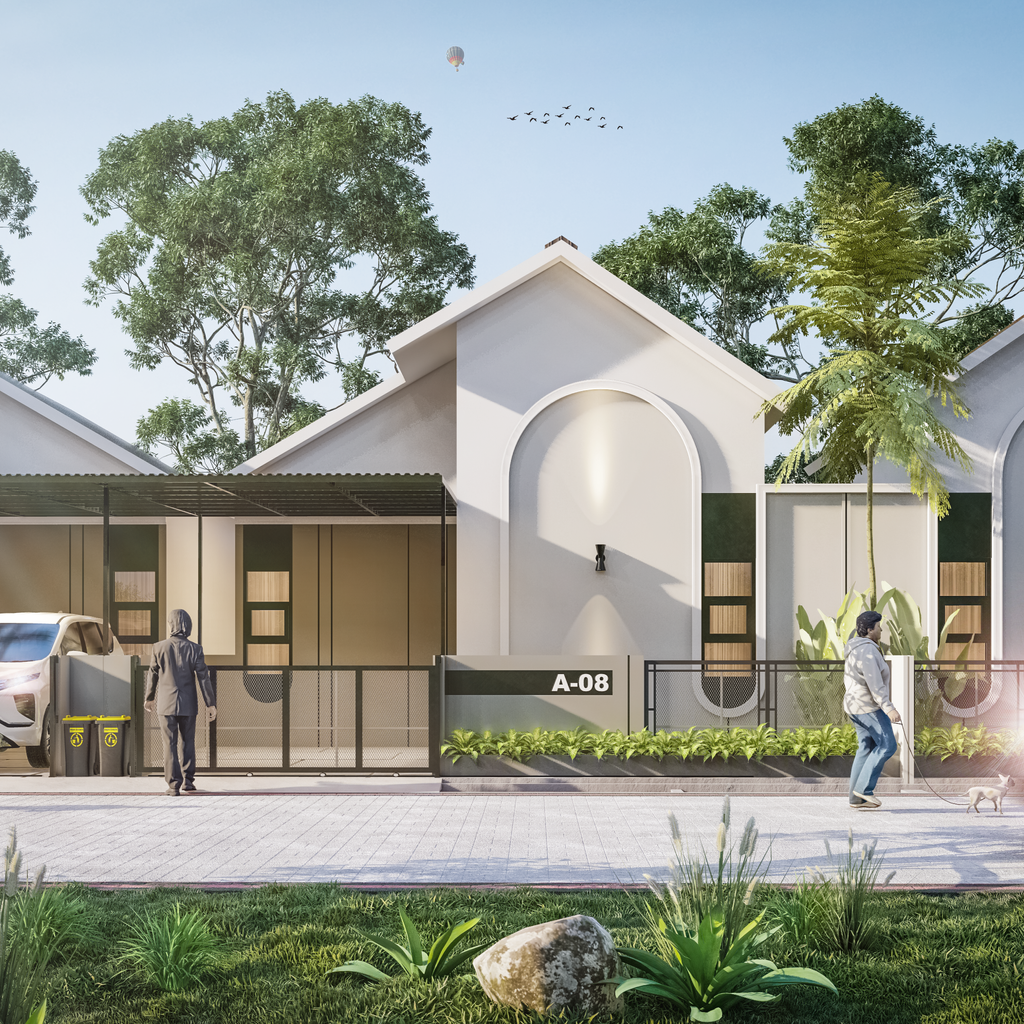 foto tampak rumah tipe Eksklusif perumahan PAL MASS RESIDENCE