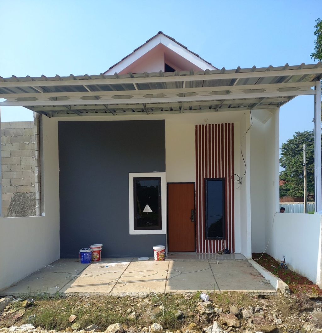 foto tampak rumah tipe 40/100 perumahan Natureland Kiano 3