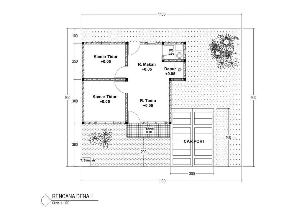 foto denah rumah tipe 36 perumahan RISE RESIDENCE