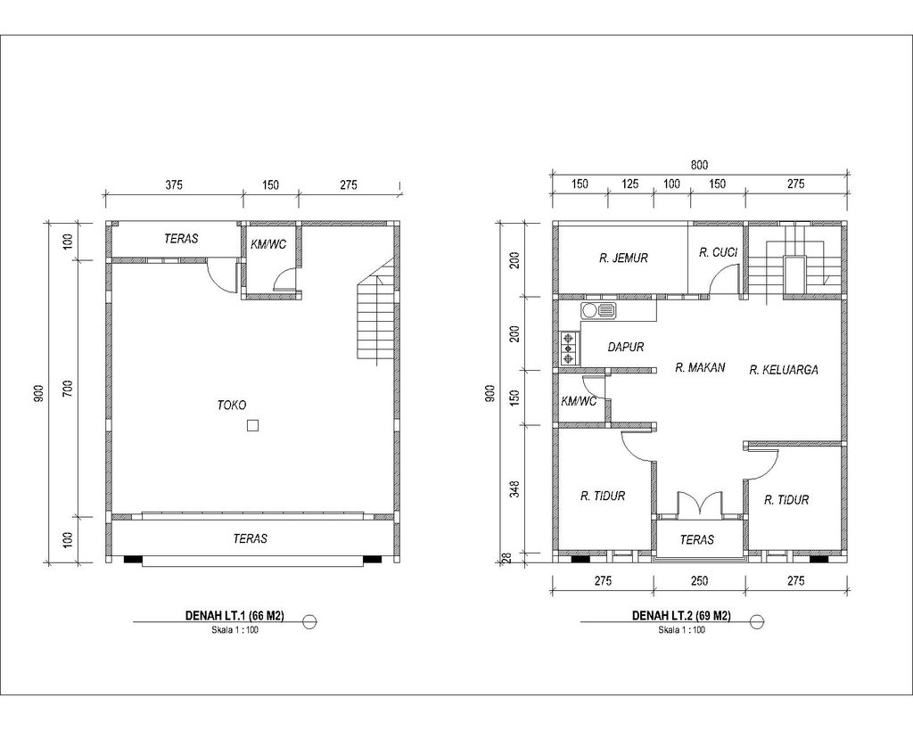 foto denah rumah tipe R perumahan MELATI MAS RESIDENCE 1