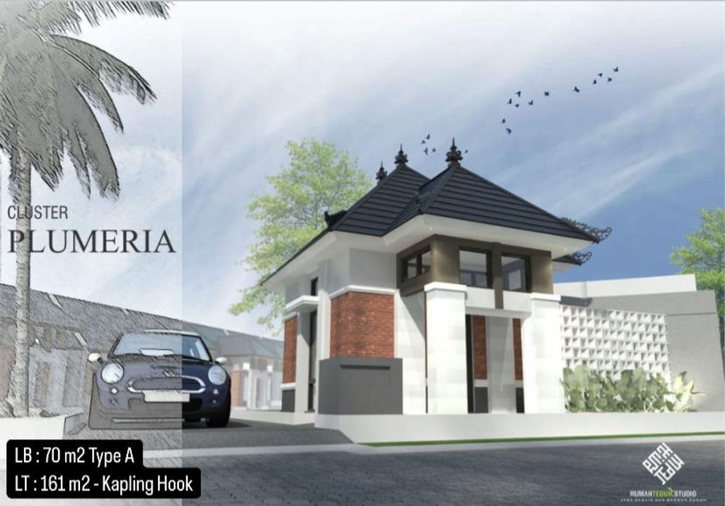 foto tampak rumah tipe PLUMERIA A 70/161 perumahan BERNADY LAND SLAWU