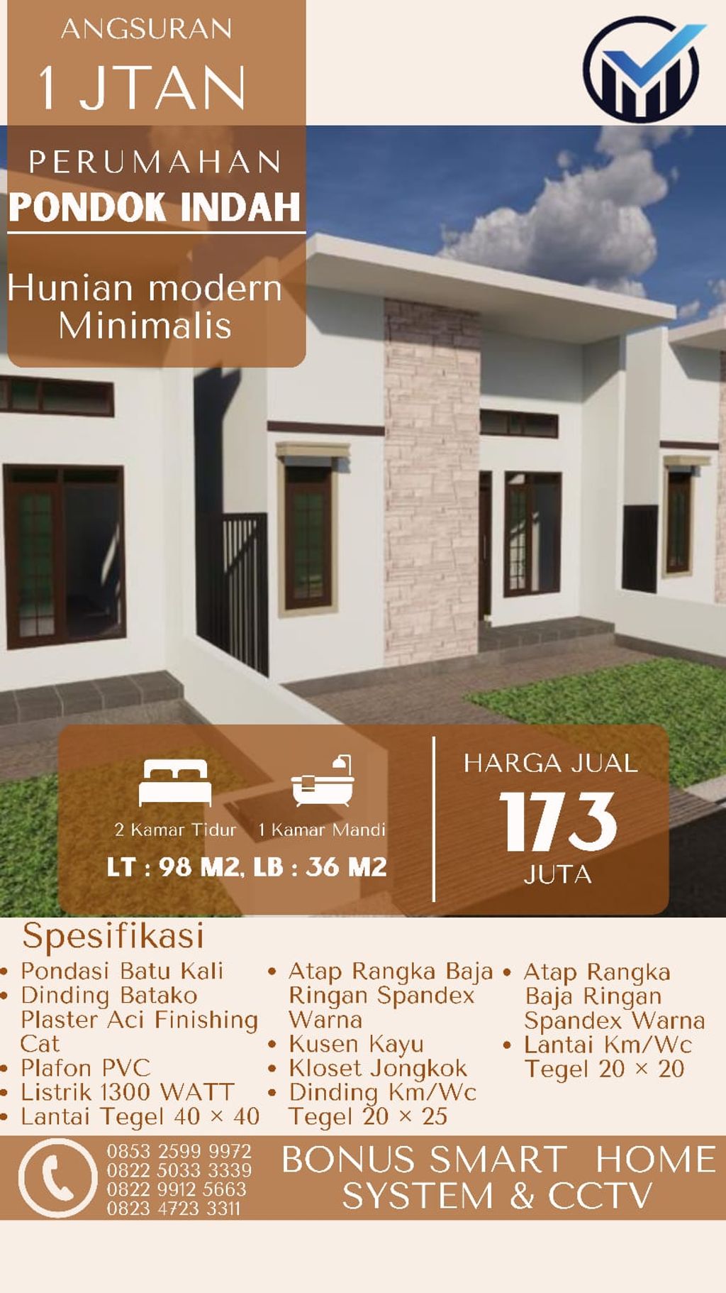foto denah rumah tipe PONDOK INDAH 2  2025 (subsidi) perumahan PONDOK INDAH 2 Boyabaliase