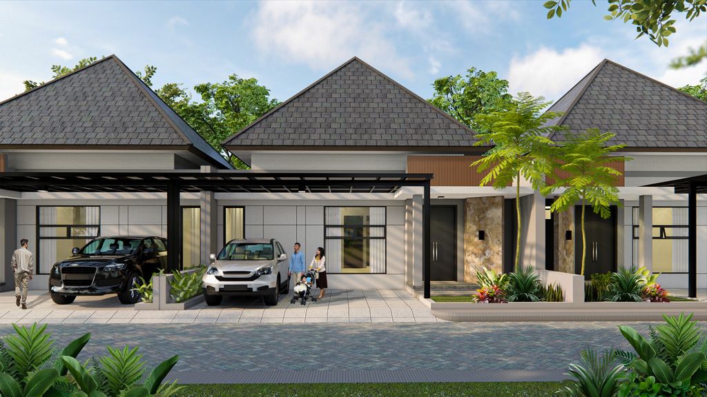 foto tampak rumah tipe 87 perumahan Fajar Regency