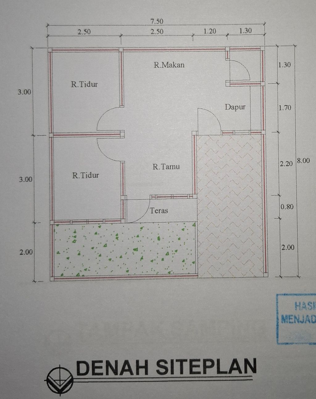 foto denah rumah tipe B perumahan GRIYA MUKTI MANDIRI 4