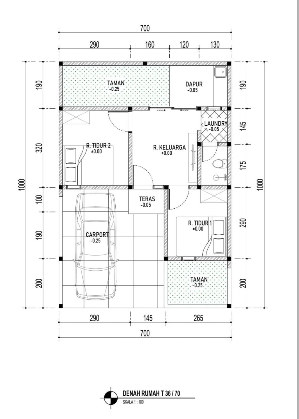 foto denah rumah tipe Premium perumahan Griya Yartin 6