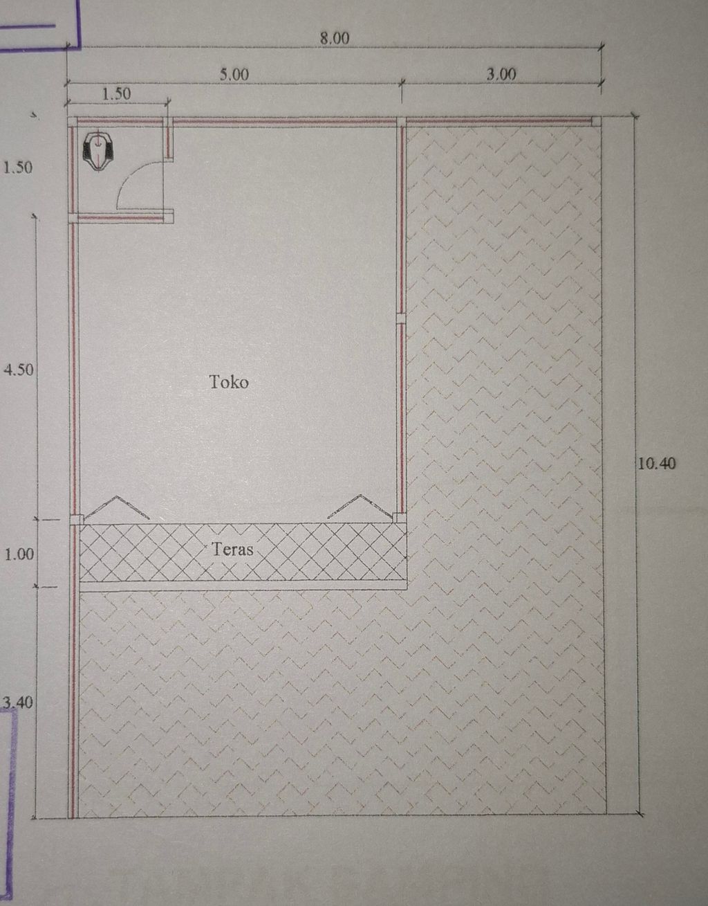foto denah rumah tipe RUKO-A perumahan GRIYA MUKTI MANDIRI 4