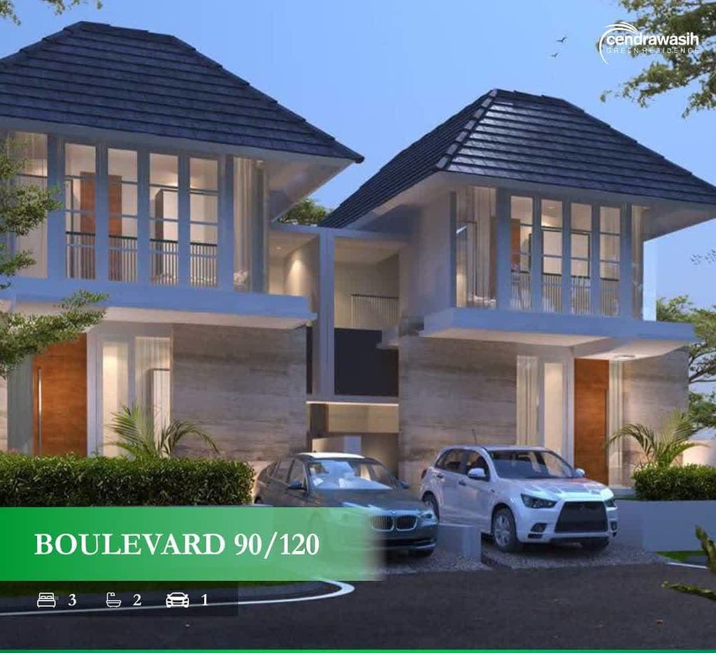foto tampak rumah tipe BOULEVARD 90 perumahan PERUMAHAN CENDRAWASIH GREEN RESIDENCE