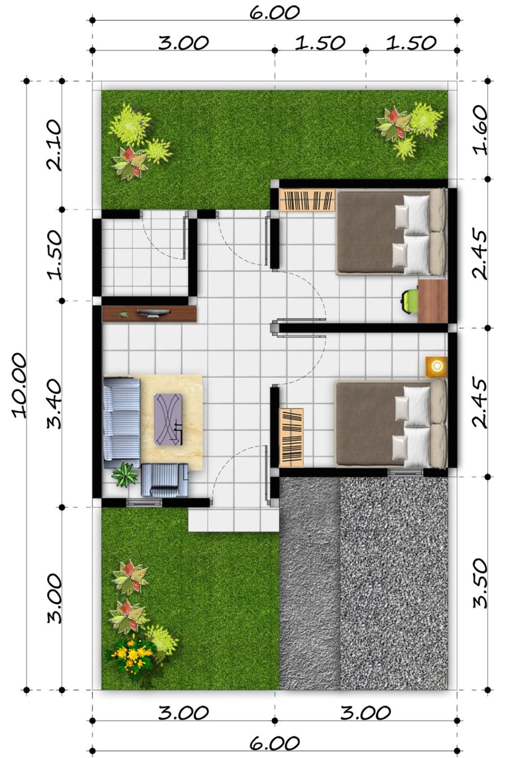 foto denah rumah tipe 30 perumahan D'SUNAN REGENCY 4