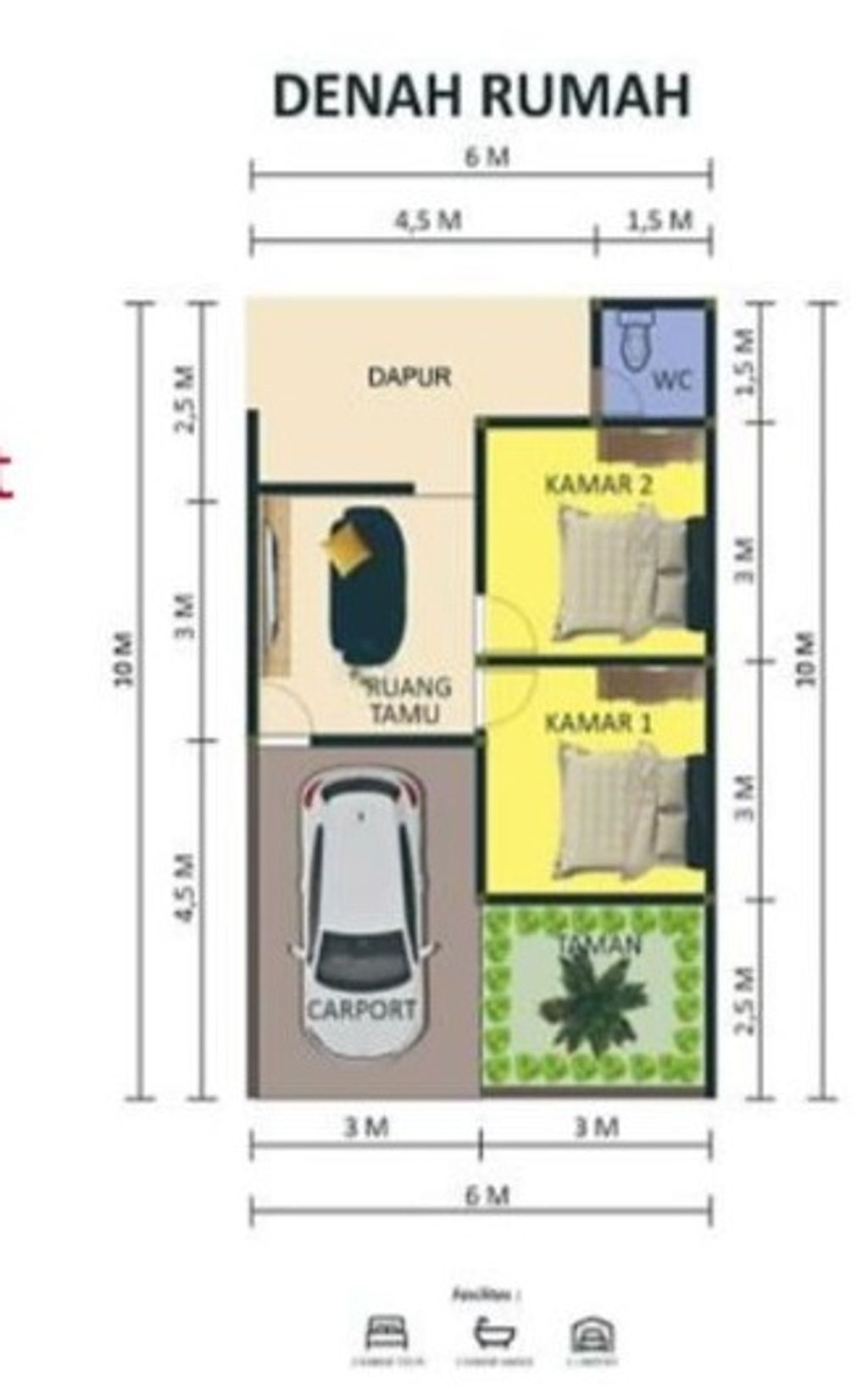 foto denah rumah tipe BLOK E NO 39 perumahan GRAND MAHKOTA SULTAN 4