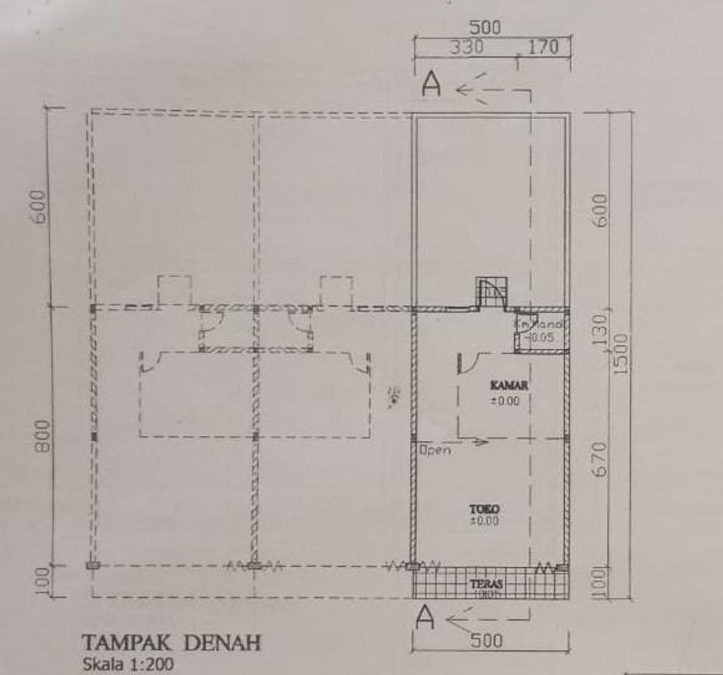foto denah rumah tipe RUKO D3.1 perumahan BUANA ASRI