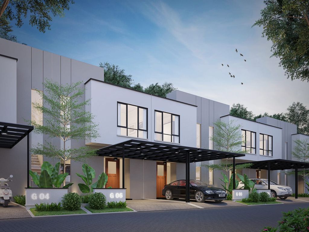 foto tampak rumah tipe LILAC perumahan THE PEAK RESIDENCE