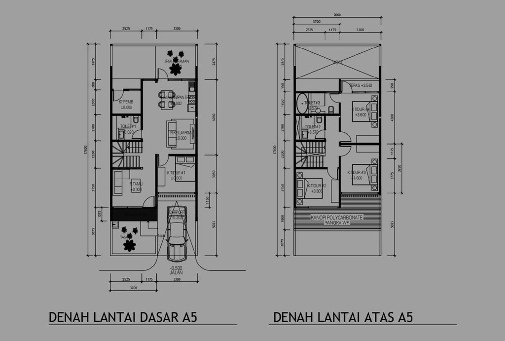 foto denah rumah tipe A 5 perumahan LOTUS JASMINE