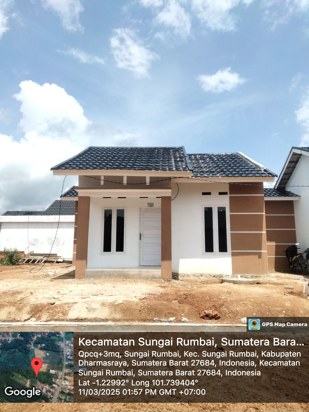 foto tampak rumah tipe 36 / 114 2025 perumahan Sei. RUMBAI RECIDENCE
