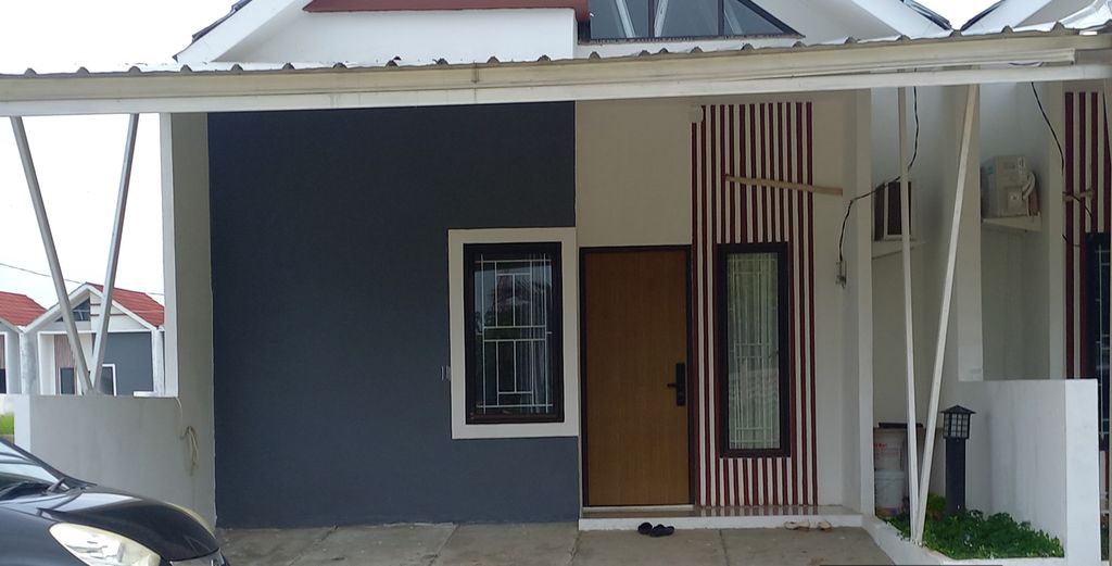 foto tampak rumah tipe 80/80 perumahan Natureland Kiano 3