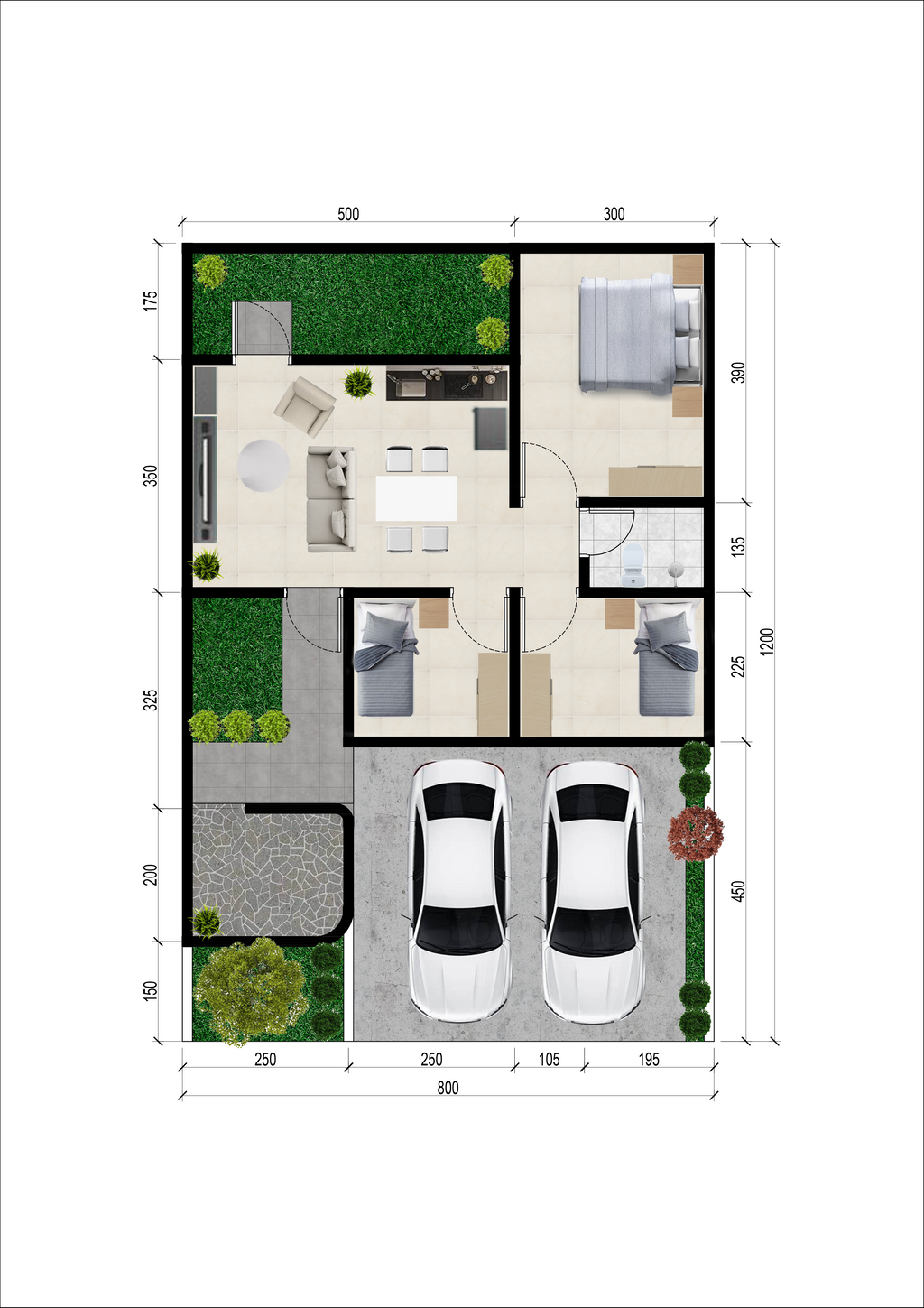 foto denah rumah tipe Lovina Standar perumahan CILEGON PARK