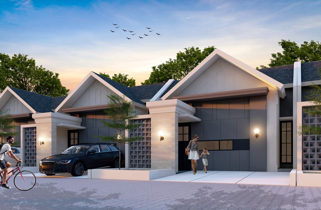 foto tampak rumah tipe Viena Sudut perumahan CILEGON PARK