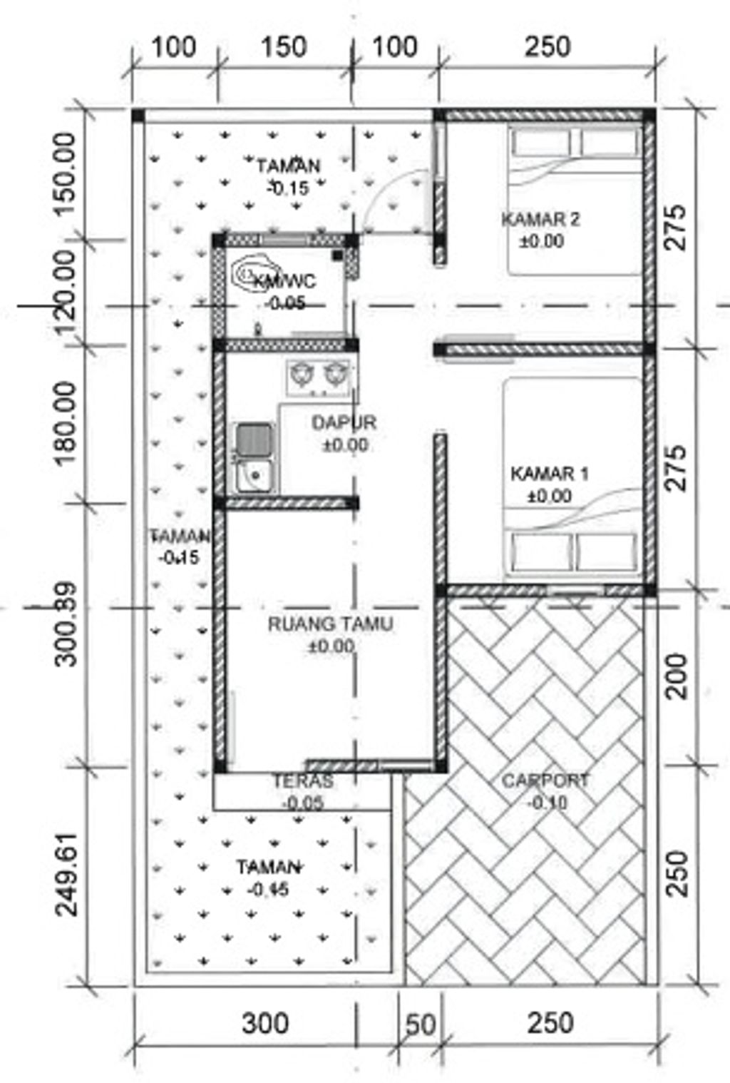 foto denah rumah tipe 36/60 perumahan Green Mangrove Residence