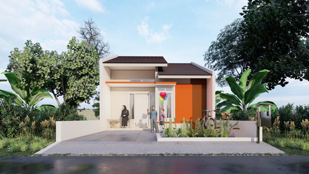 foto tampak rumah tipe Cluster Navapark perumahan GRAHA ASRI RESIDENCE 3 (Tahap 4 - Subsidi)