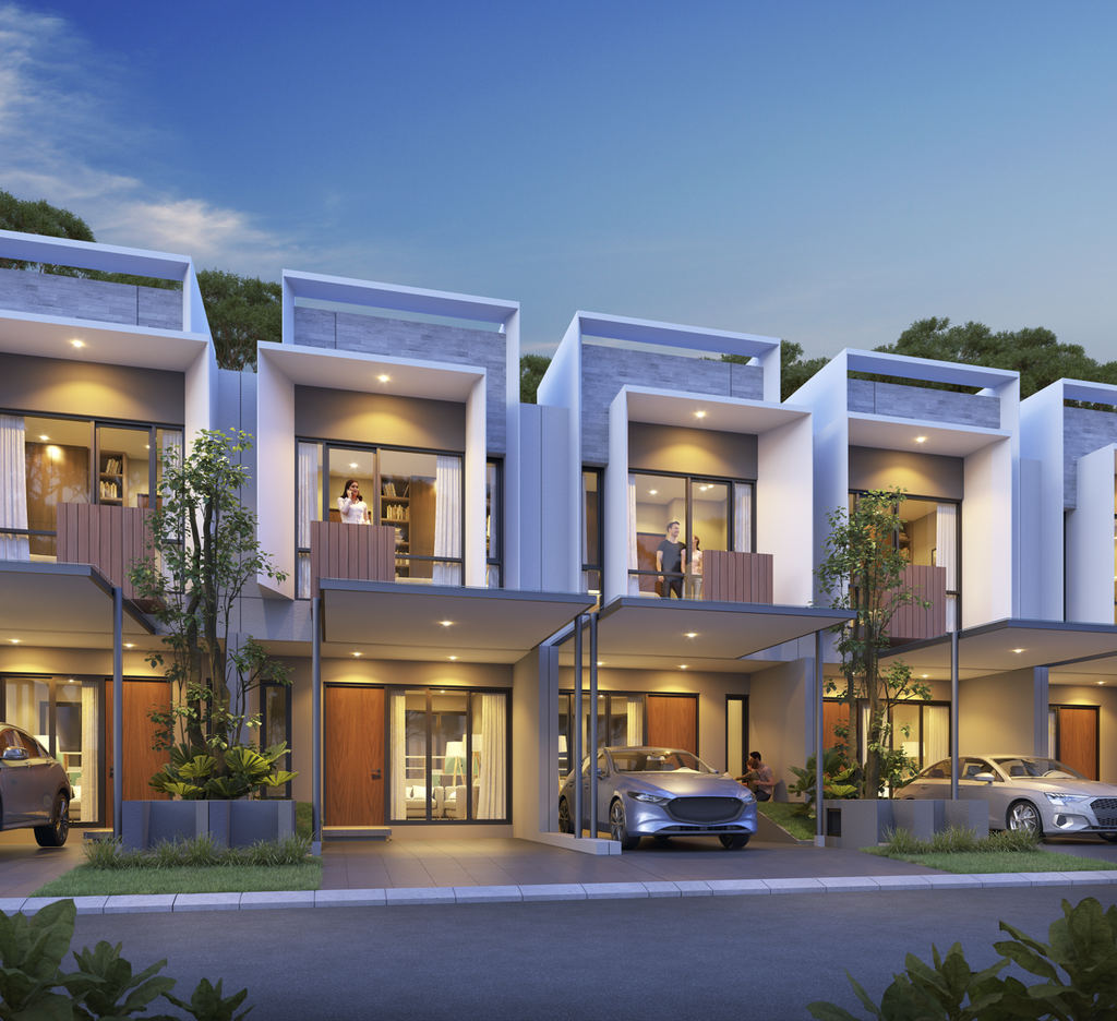 foto tampak rumah tipe IVY DELUXE perumahan NORTHWEST HILL CITRALAND