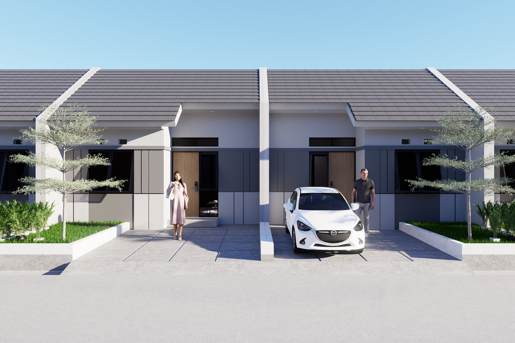 foto tampak rumah tipe TULIP - C (185JT) perumahan SUKMA INDAH RESIDENCE