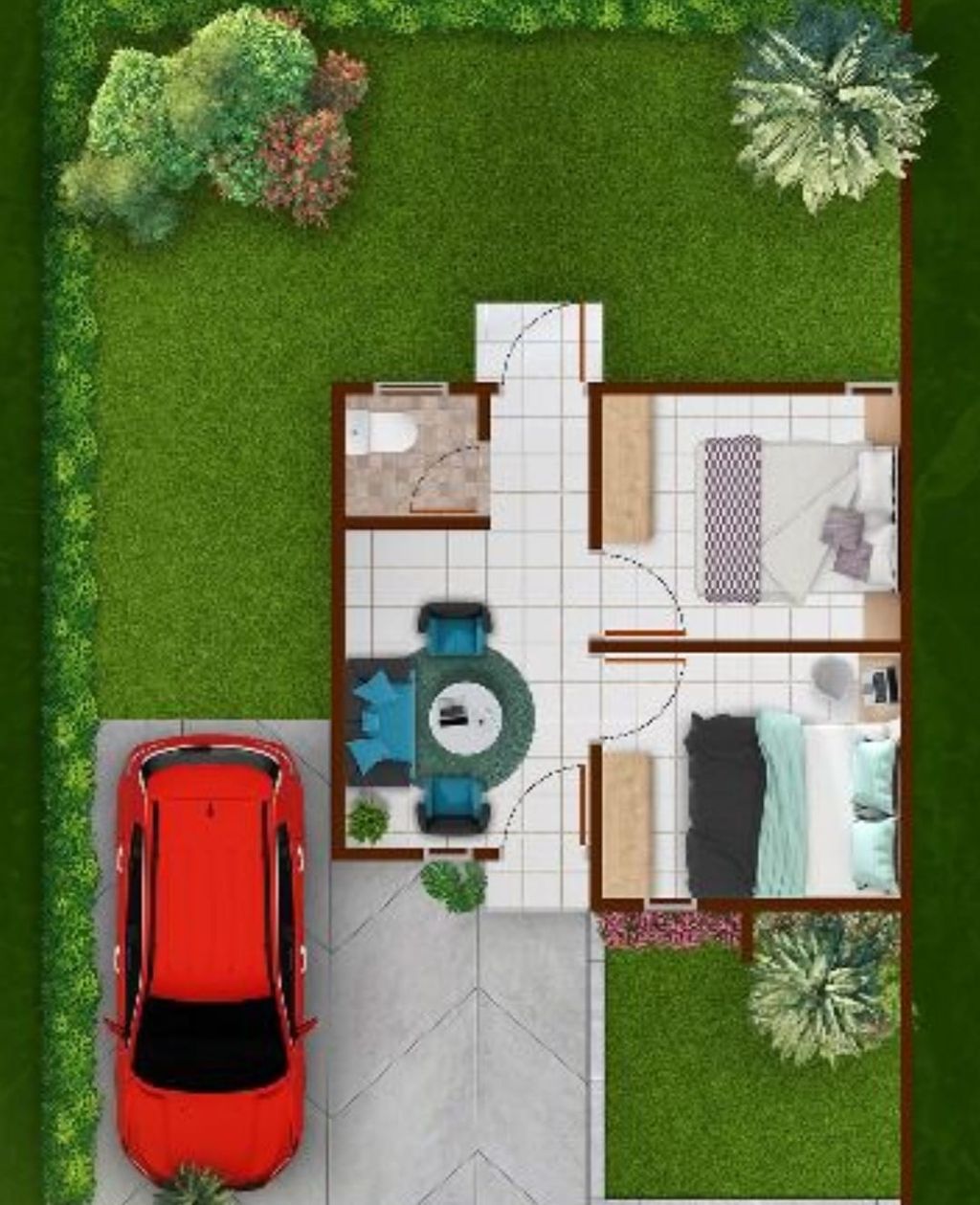 foto denah rumah tipe 32 perumahan PESONA GERUNG