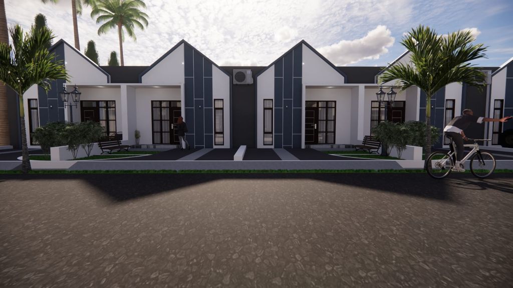 foto tampak rumah tipe 36/66 perumahan D'PRANS HOUSE SUCEN TAHAP 2
