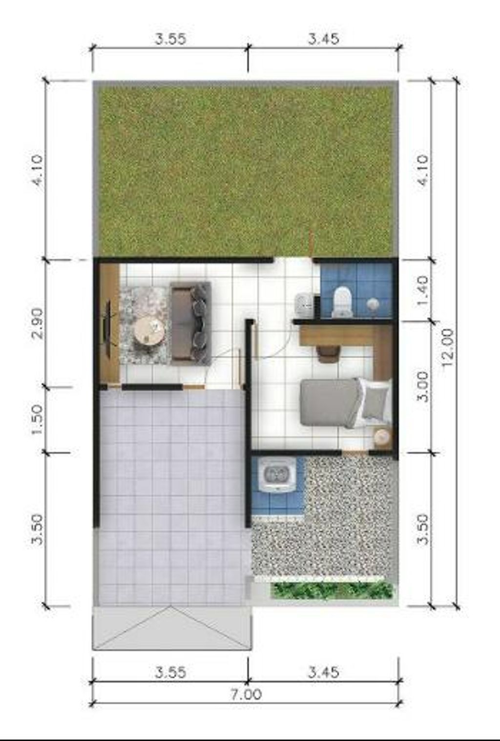 foto denah rumah tipe 38/84 perumahan GRIYA PESONA ALAM 7