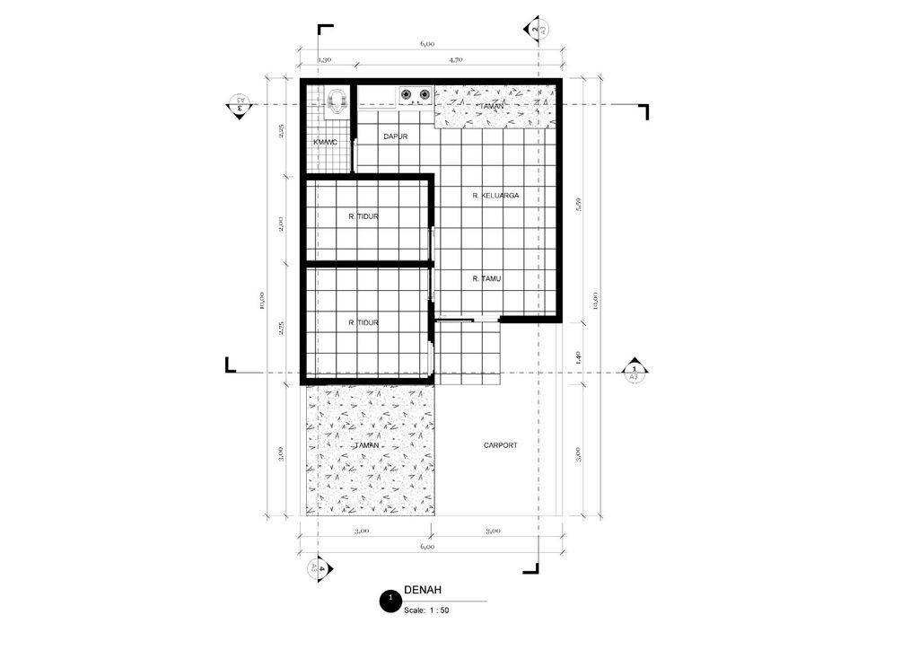 foto denah rumah tipe 30/60 3 perumahan REZA ALAM RESIDENCE