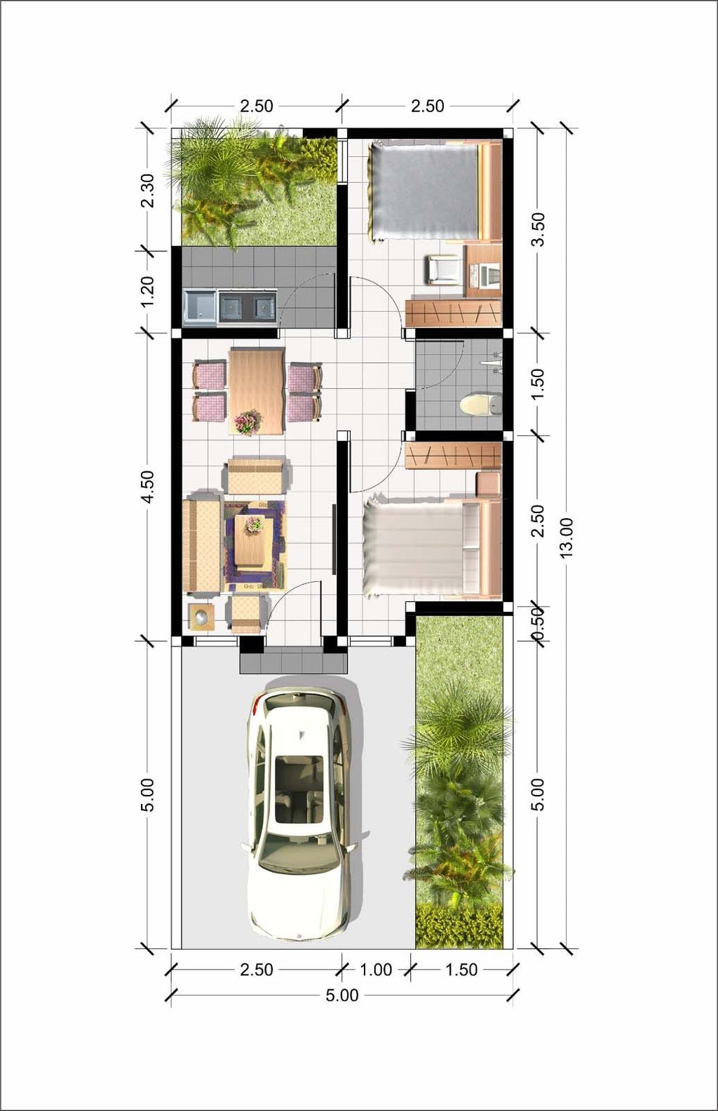foto denah rumah tipe West Grande 32/60(297.8) perumahan Patra Raya