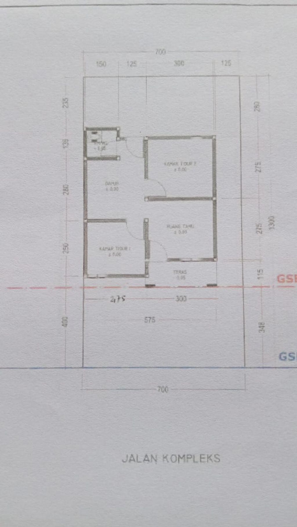 foto denah rumah tipe 36 2025 perumahan GRIYA LAND PUUWATU TAHAP II