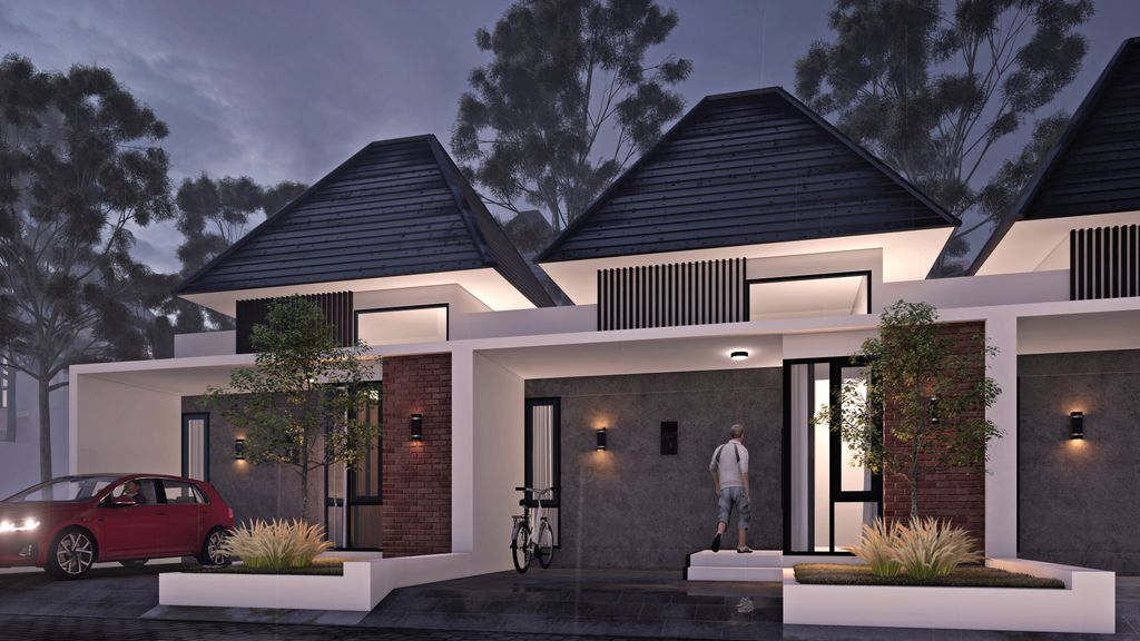 foto tampak rumah tipe ULUWATU perumahan CASA VILLA