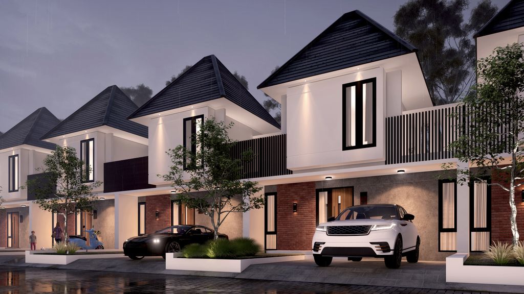 foto tampak rumah tipe UBUD perumahan CASA VILLA