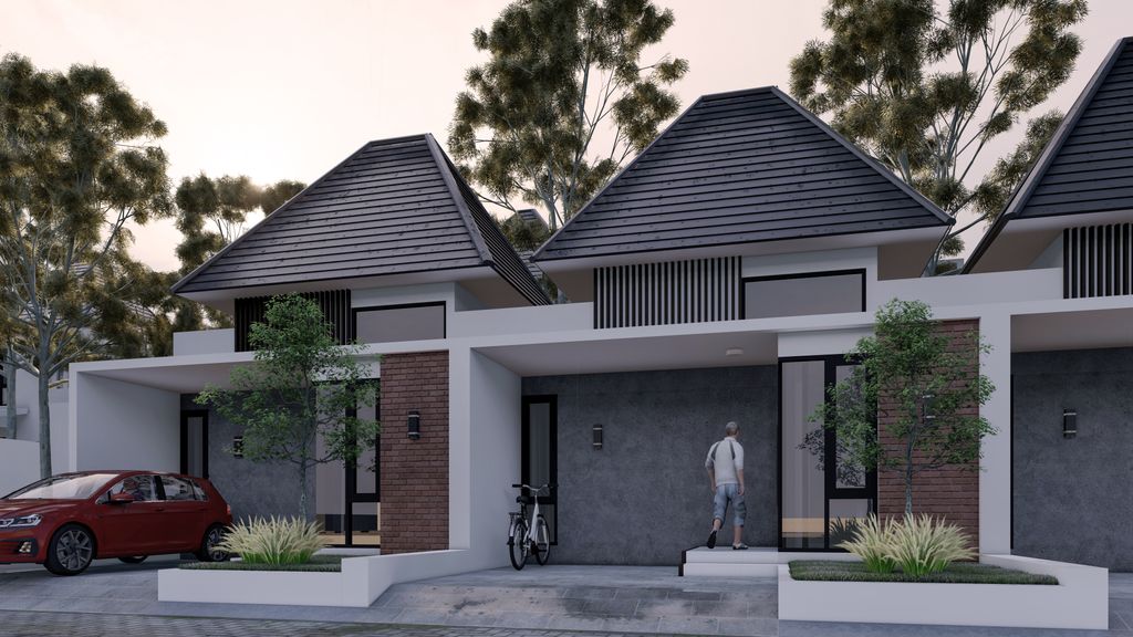 foto tampak rumah tipe SEMINYAK perumahan CASA VILLA