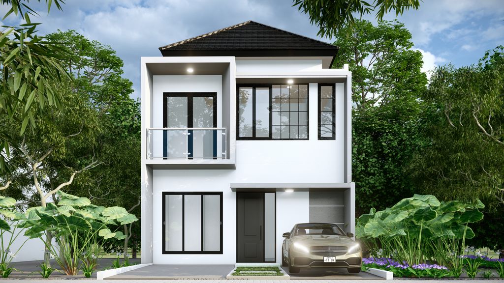 foto tampak rumah tipe 75/84 perumahan SAKURA VILLAGE 2
