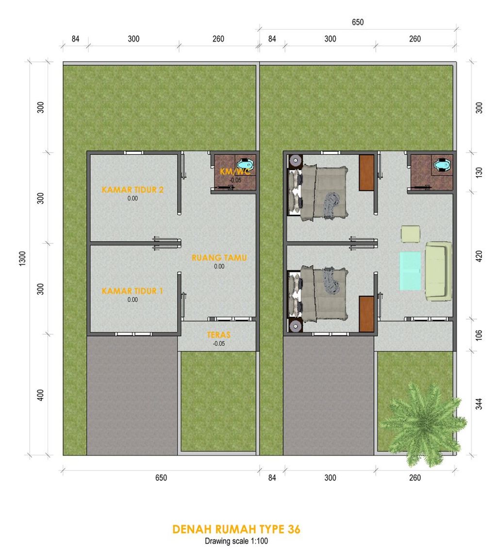 foto denah rumah tipe 36 Baru perumahan SULTAN RESIDENCE