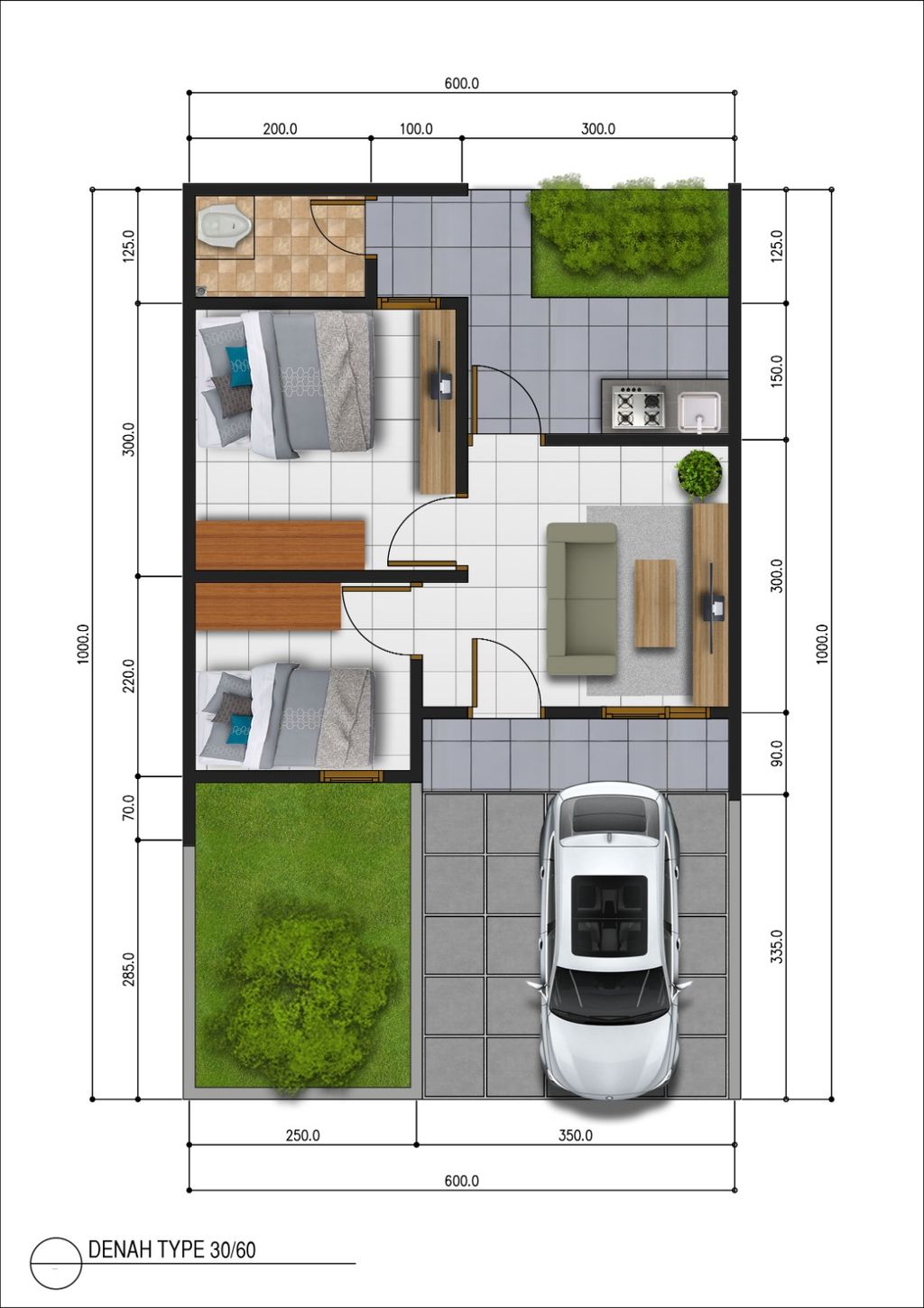 foto denah rumah tipe NEW MAWAR 2025 perumahan PURI DELTA ANGSANA