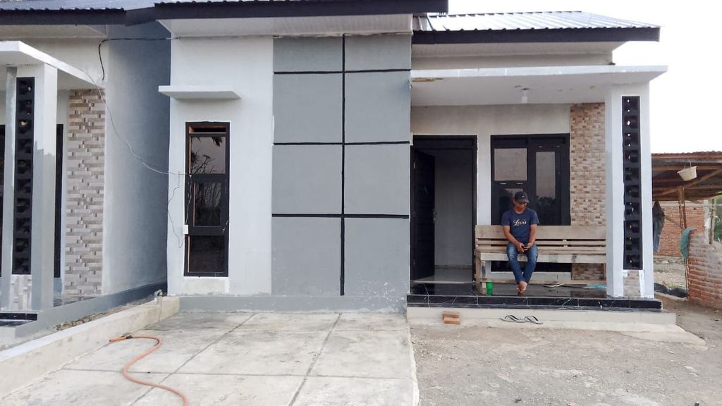 foto tampak rumah tipe 36 perumahan Cazzela Residence II