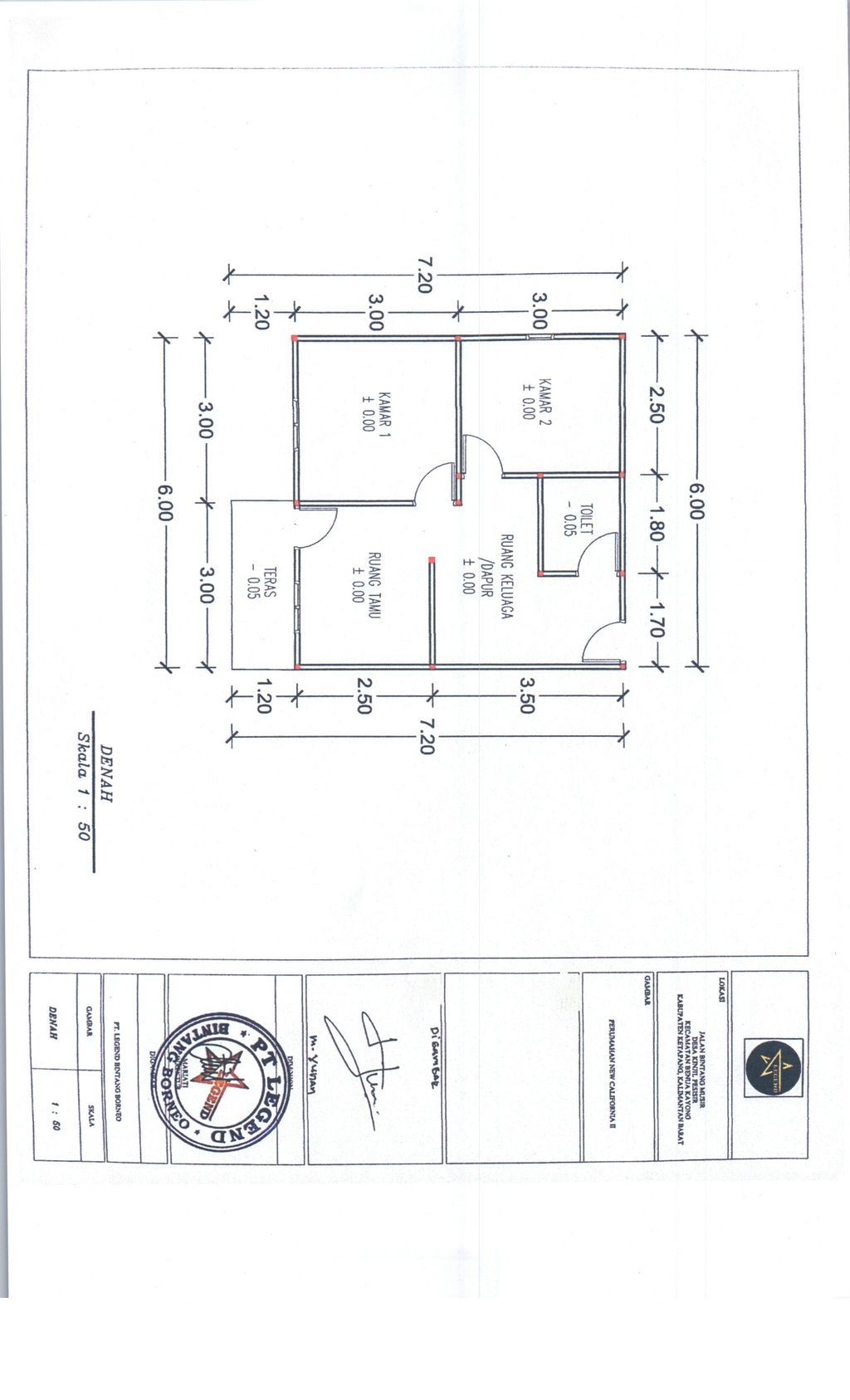 foto denah rumah tipe 36 perumahan PERUMAHAN NEW CALIFORNIA 2
